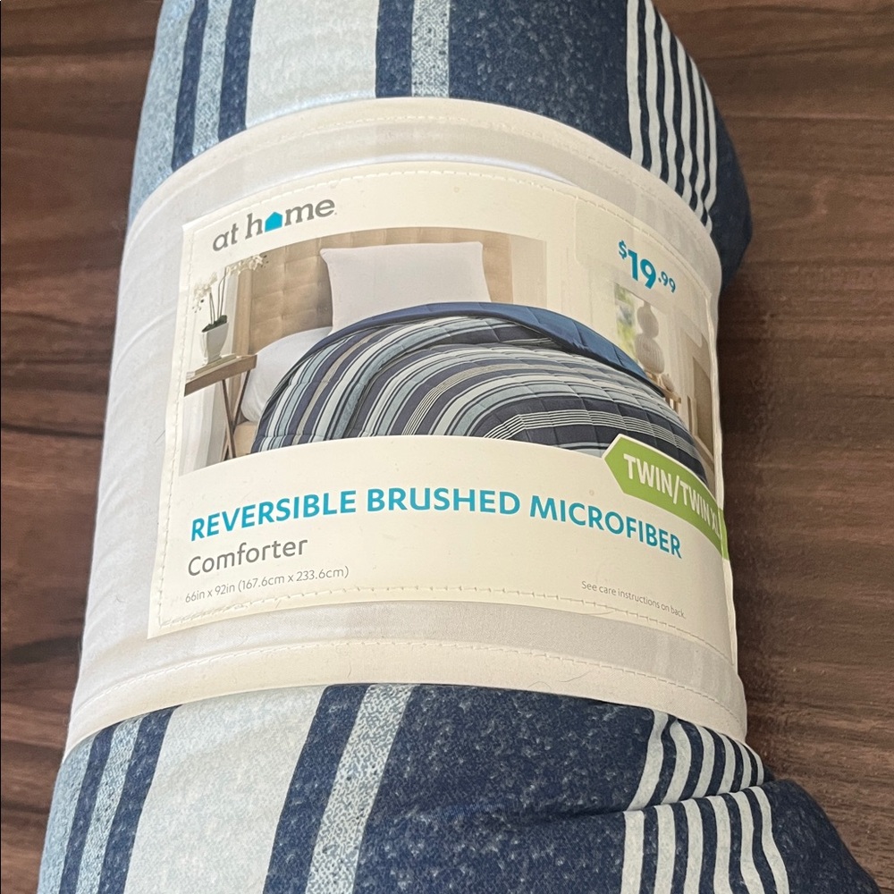 At Home Navy Reversible Microfiber Comforter